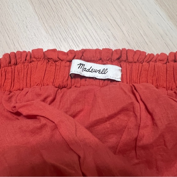 Madewell Orange Smocked Mini Skirt - Picture 4 of 4